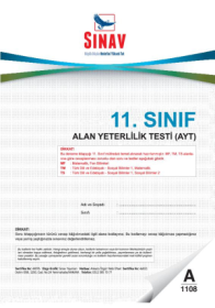 11. Sınıf Deneme Sınavı - 1108 AYT