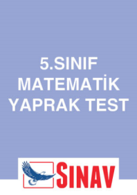 5.Sınıf Matematik Yaprak Test