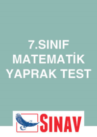 7.Sınıf Matematik Yaprak Test