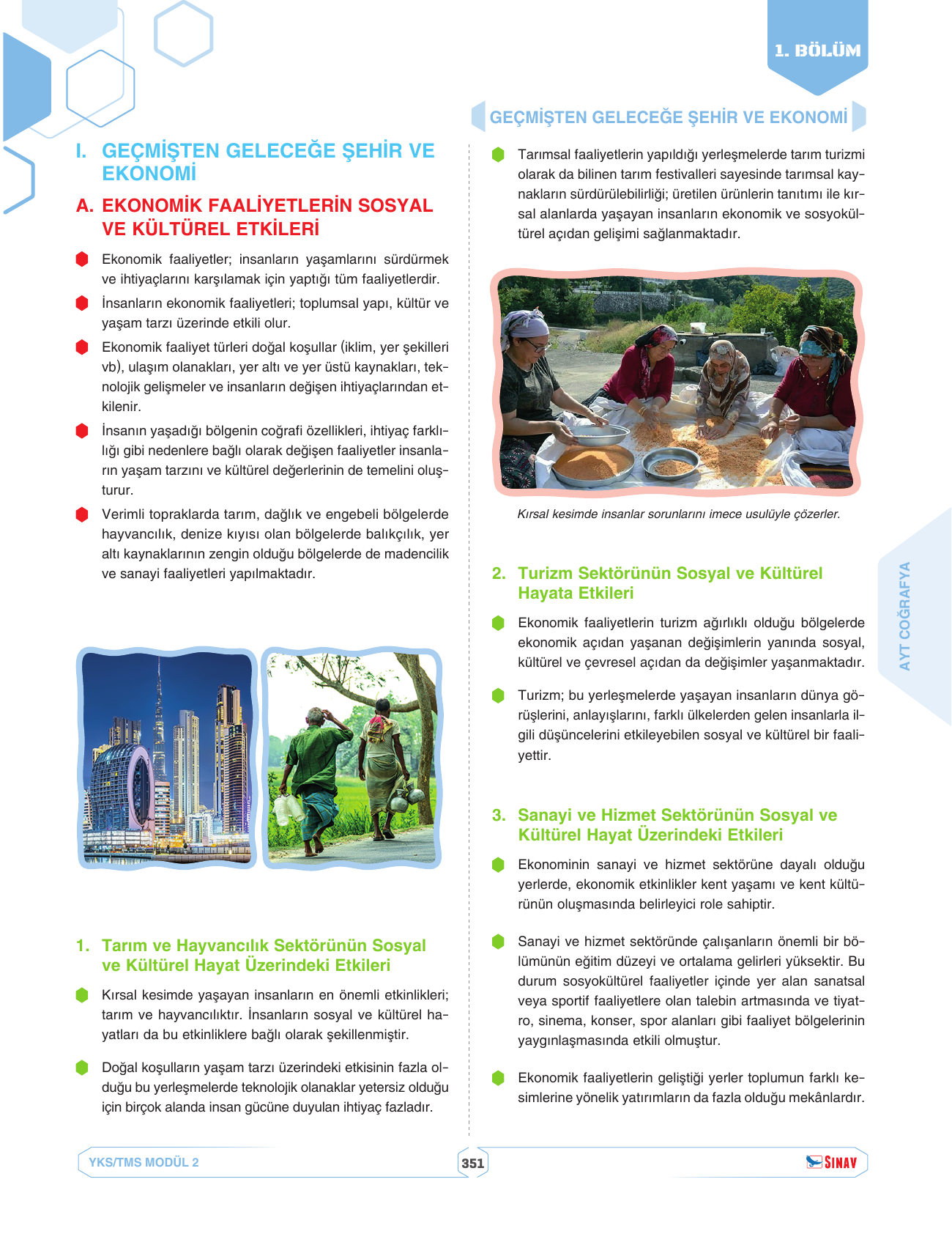 2027 12. Sınıf YKS TMS AYT Coğrafya - Geçmişten Geleceğe Şehir ve Ekonomi Konu Modülü 2