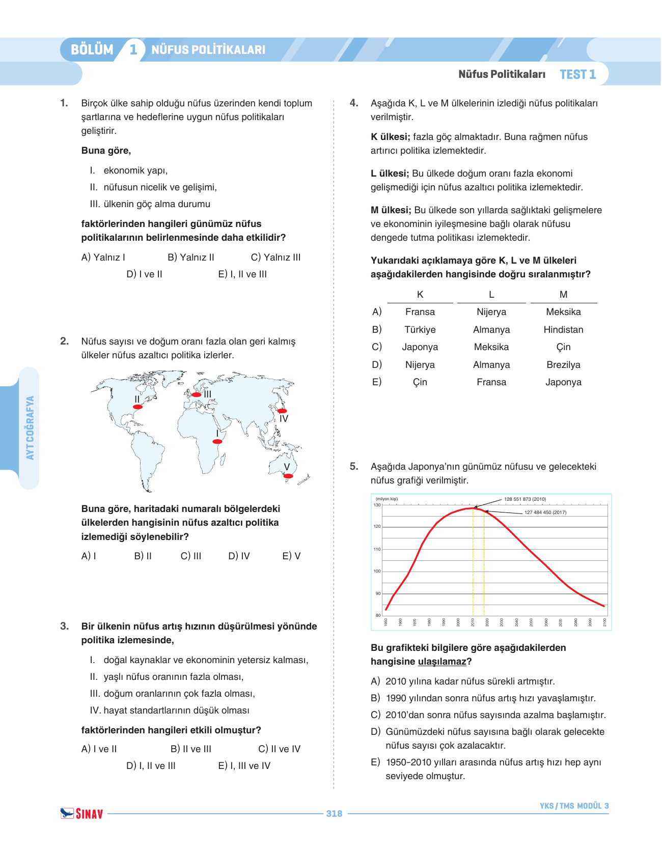 2026 12.Sınıf AYT Coğrafya  Soru Modülü 3