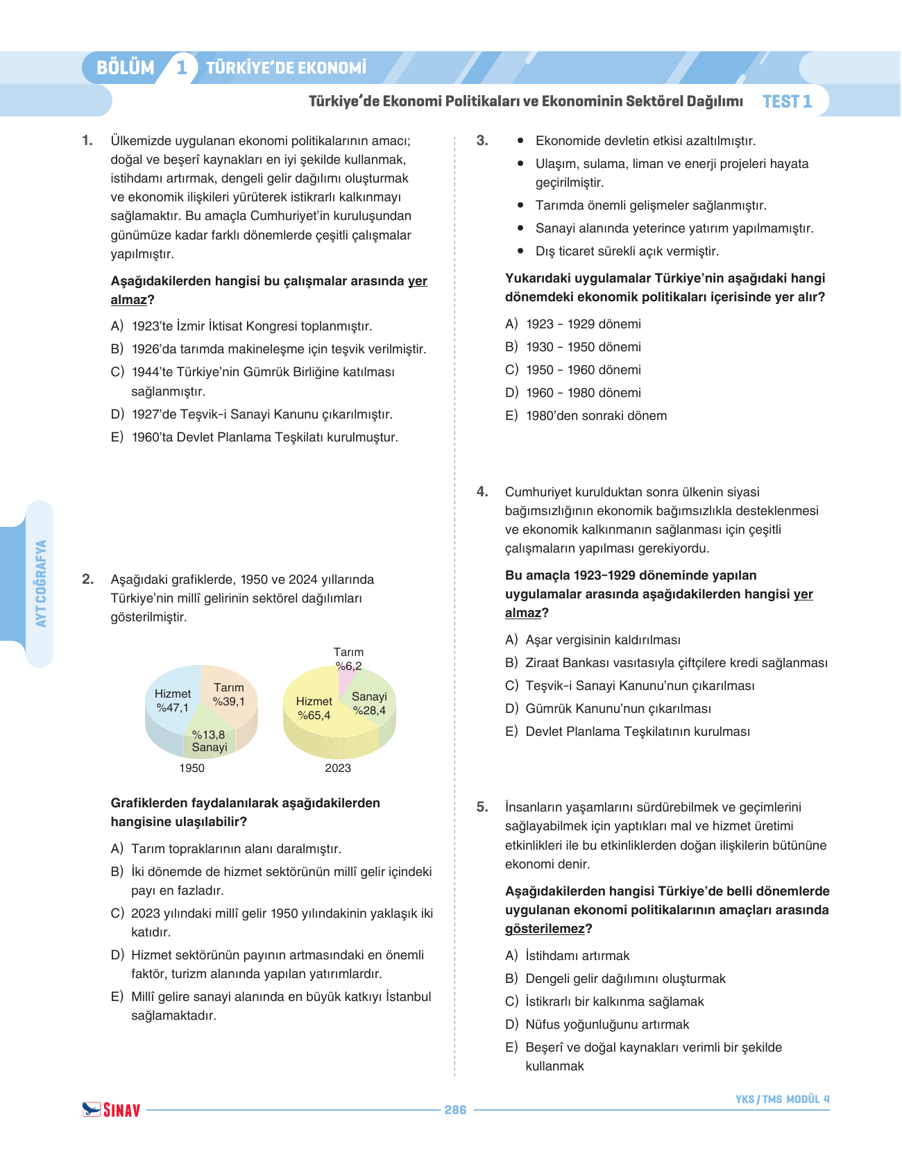 2026 12.Sınıf TMS Coğrafya AYT Soru Modülü 4